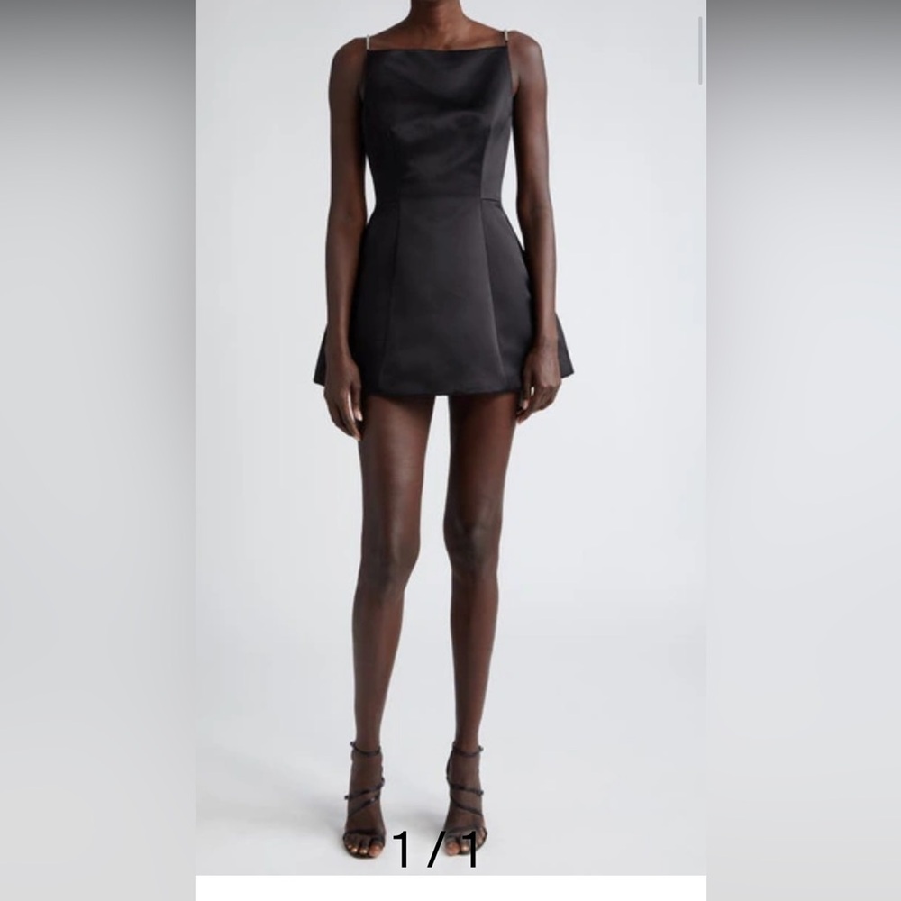 Designer Brandon Maxwell Black Mini dress, size 2. Cocktail, party, wedding.